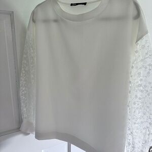 Zara Pullover w/ Sheer Sleeves (XL) - NWOT